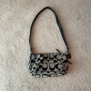 Coach signature C crossbody purse black and gray